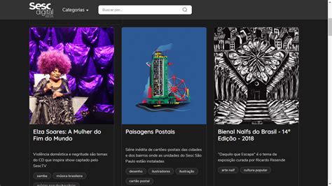 AS NOVIDADES NA PLATAFORMA SESC DIGITAL A PARTIR .